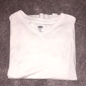 Boys white v neck